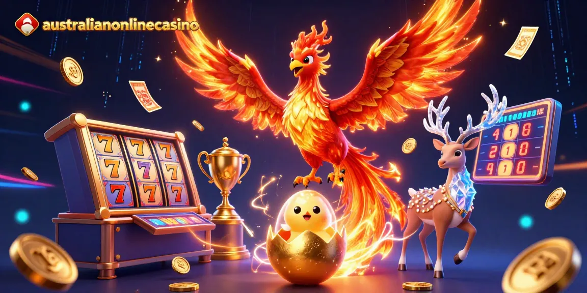 Experience the excitement of australianonlinecasino with dynamic slot action and an engaging phoenix scene.