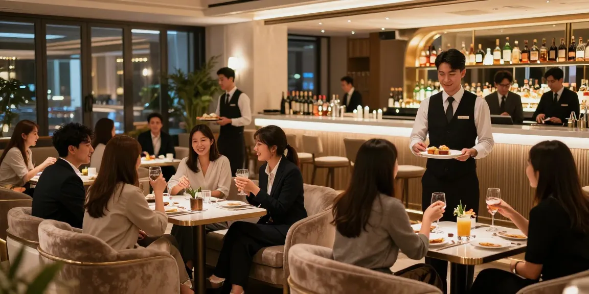 강남블랜딩이 고급스러운 인테리어와 함께 고객에게 최상의 서비스를 제공하는 모습