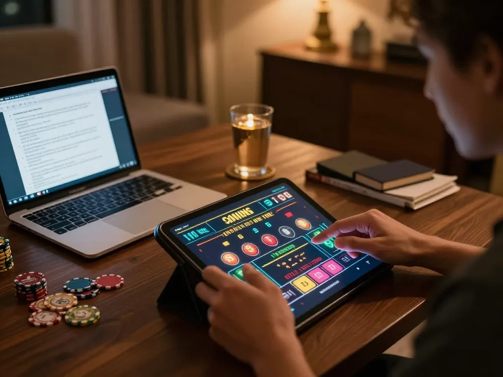 Engaging in responsible gaming with trusted game đổi thưởng uy tín on a tablet screen