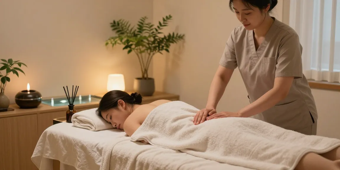 동탄마사지 세션 중인 전문 마사지사의 편안한 스파 환경