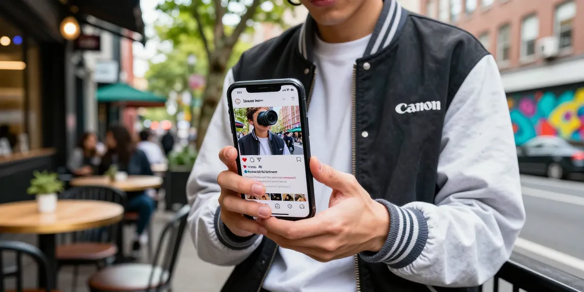 インスタフォロワー購入を通じて得た人気のあるインフルエンサーが街中でスタイリッシュな姿を見せるシーン